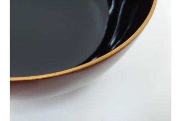 戦前　当時物　木製・輪島塗　蒔絵で描かれた鶴松図が優美なお椀5点セット　共箱付き　(R-087187)