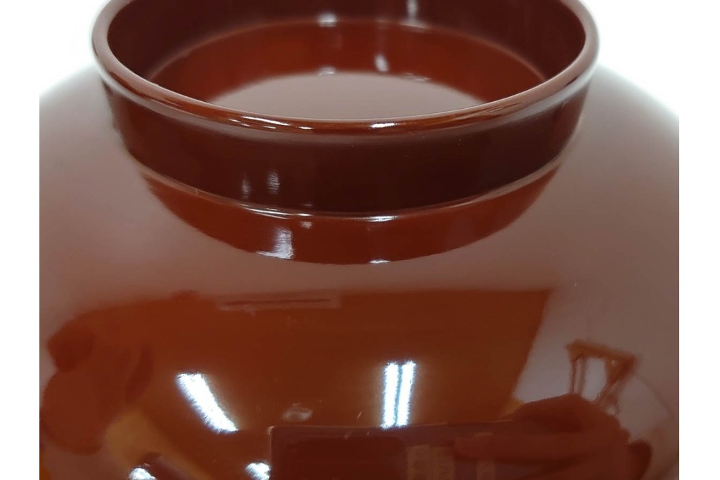 戦前　当時物　木製・輪島塗　蒔絵で描かれた鶴松図が優美なお椀5点セット　共箱付き　(R-087187)