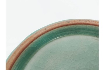 韓国人間文化財(人間国宝)　柳海剛(柳根瀅)作　高麗青磁　高さ約48cm　象嵌草花文が上品な梅瓶　(R-087188)