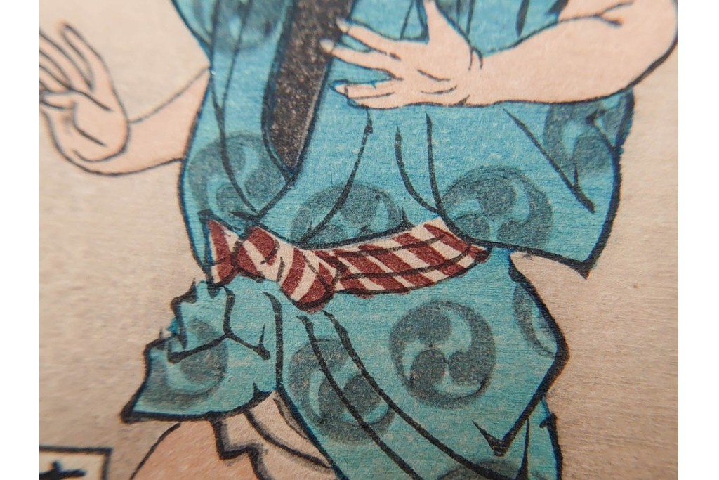 戦前　当時物　木版画　浮世絵の千社札・納札を集めた196枚セット　(R-087189)