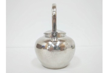 継山　本錫製　急須・茶壺・建水・茶托が揃う茶器セット　共箱付き　(R-087192)