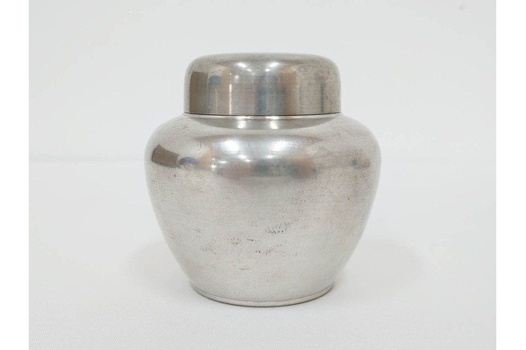 継山　本錫製　急須・茶壺・建水・茶托が揃う茶器セット　共箱付き　(R-087192)