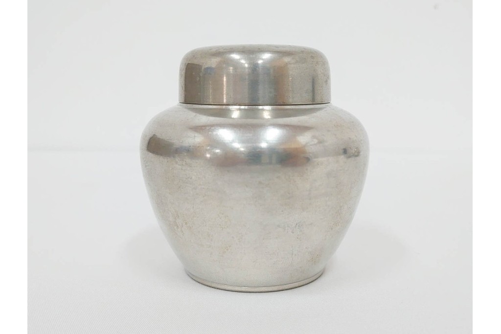 継山　本錫製　急須・茶壺・建水・茶托が揃う茶器セット　共箱付き　(R-087192)