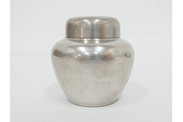 継山　本錫製　急須・茶壺・建水・茶托が揃う茶器セット　共箱付き　(R-087192)