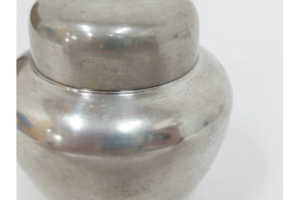 継山　本錫製　急須・茶壺・建水・茶托が揃う茶器セット　共箱付き　(R-087192)