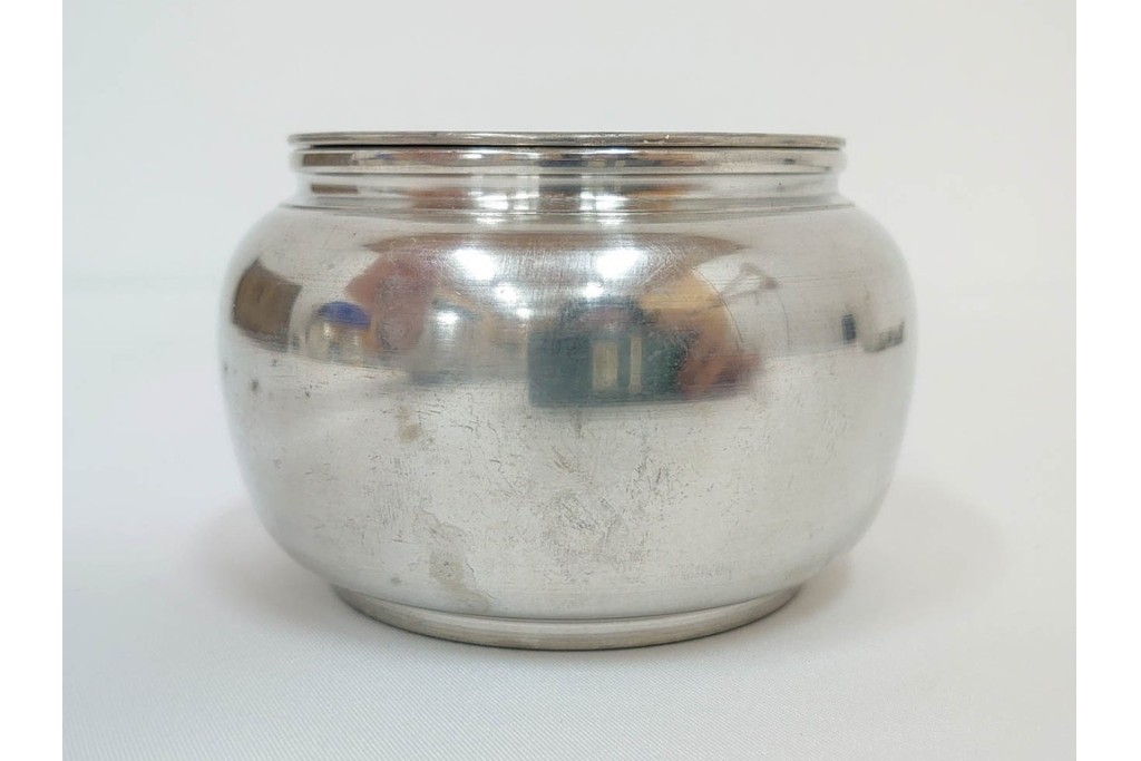 継山　本錫製　急須・茶壺・建水・茶托が揃う茶器セット　共箱付き　(R-087192)