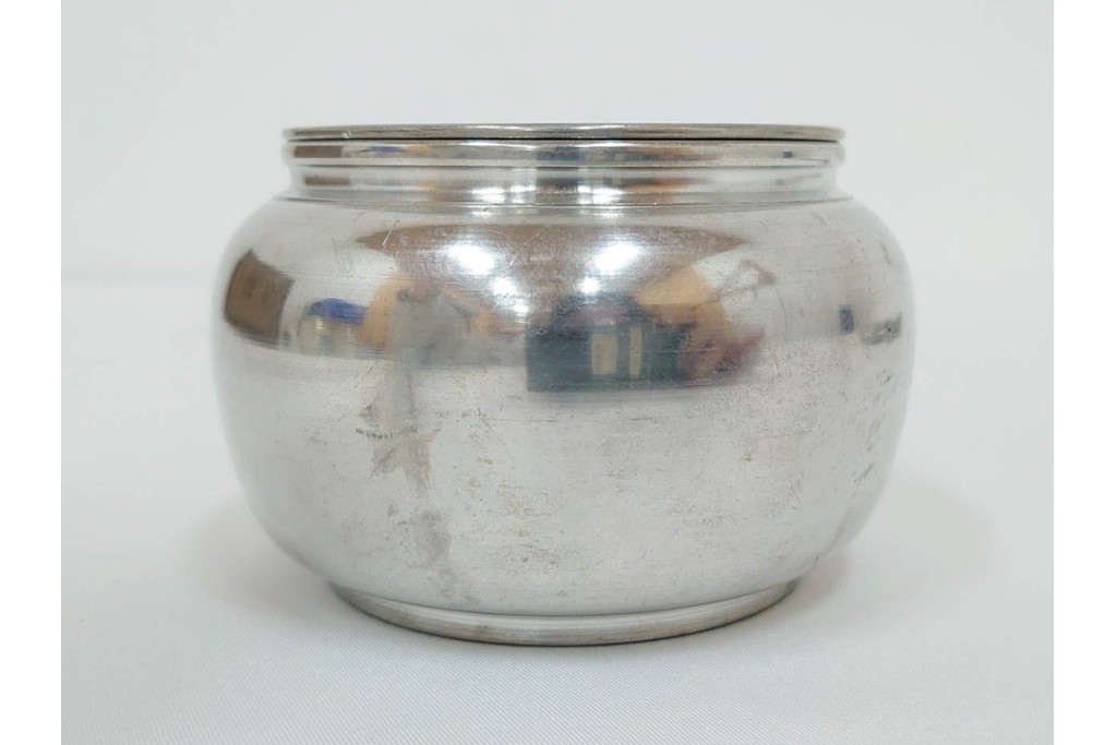 継山　本錫製　急須・茶壺・建水・茶托が揃う茶器セット　共箱付き　(R-087192)