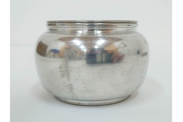 継山　本錫製　急須・茶壺・建水・茶托が揃う茶器セット　共箱付き　(R-087192)