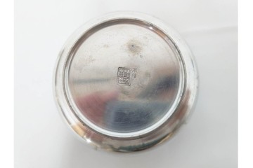 継山　本錫製　急須・茶壺・建水・茶托が揃う茶器セット　共箱付き　(R-087192)