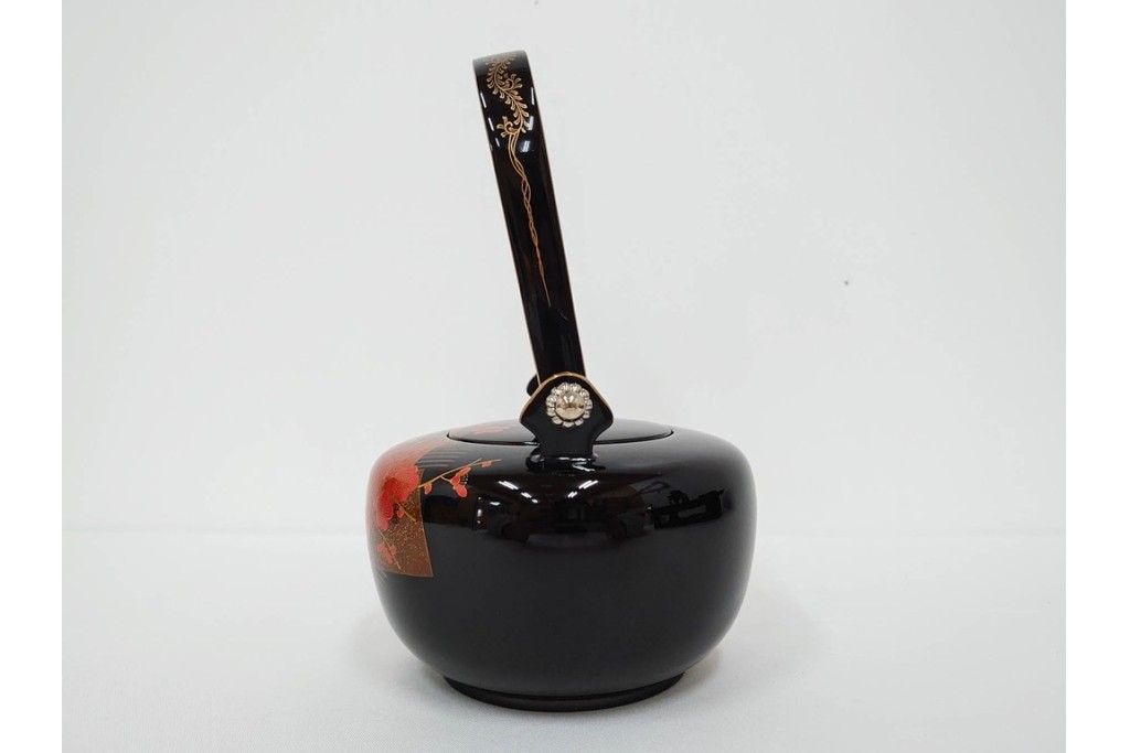 輪島塗　慶塚作　蒔絵　折鶴松竹梅文が上品な屠蘇器七ツ揃　共箱付き　(R-087193)