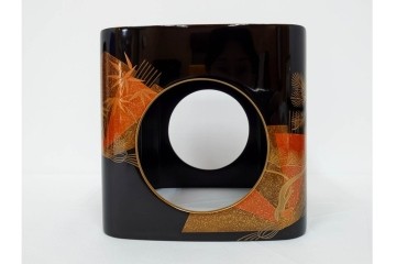 輪島塗　慶塚作　蒔絵　折鶴松竹梅文が上品な屠蘇器七ツ揃　共箱付き　(R-087193)