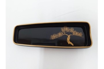 輪島塗　慶塚作　蒔絵　折鶴松竹梅文が上品な屠蘇器七ツ揃　共箱付き　(R-087193)