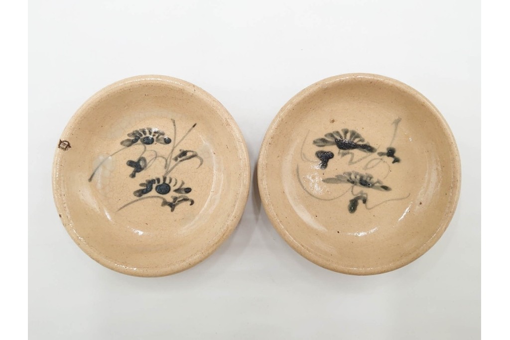 時代物　瀬戸焼　絵皿( 2.9寸)　豆皿(2.1寸)　灯明皿( 2.1寸)　和皿18点セット　(R-087194)