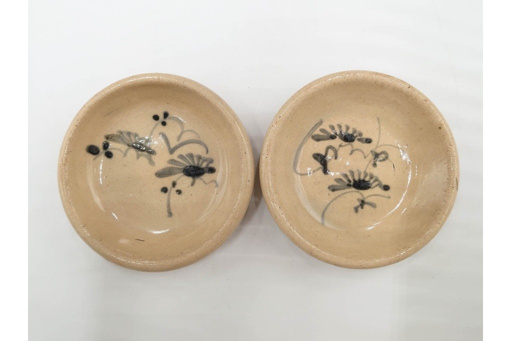 時代物　瀬戸焼　絵皿( 2.9寸)　豆皿(2.1寸)　灯明皿( 2.1寸)　和皿18点セット　(R-087194)