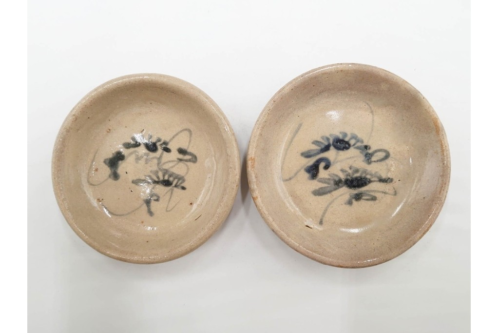 時代物　瀬戸焼　絵皿( 2.9寸)　豆皿(2.1寸)　灯明皿( 2.1寸)　和皿18点セット　(R-087194)