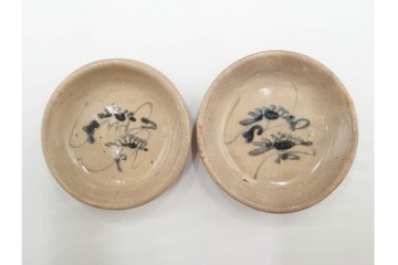 時代物　瀬戸焼　絵皿( 2.9寸)　豆皿(2.1寸)　灯明皿( 2.1寸)　和皿18点セット　(R-087194)