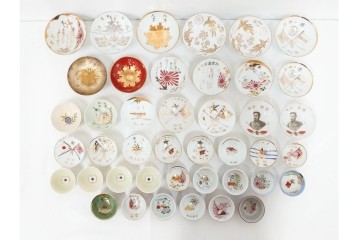 旧日本軍(陸軍・海軍)　征露凱旋記念・満州派遣凱旋記念・志那事変記念を含む軍盃42点セット　(R-087198)