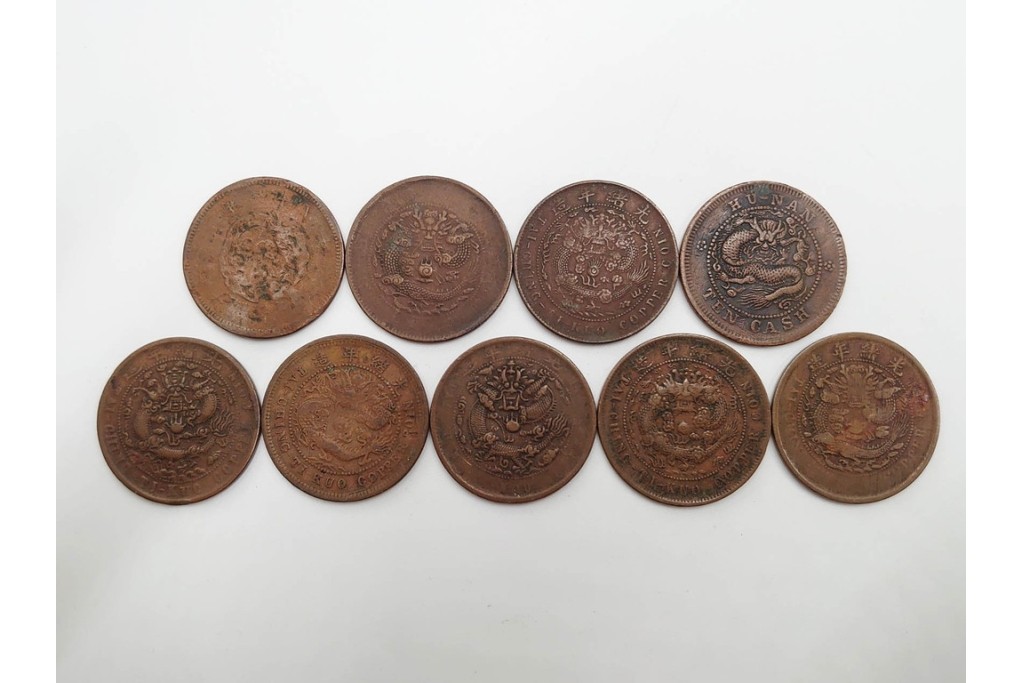 中国・韓国・満州　袁世凱(えんせいがい)の硬貨などを含む古銭74点セット　(R-087199)