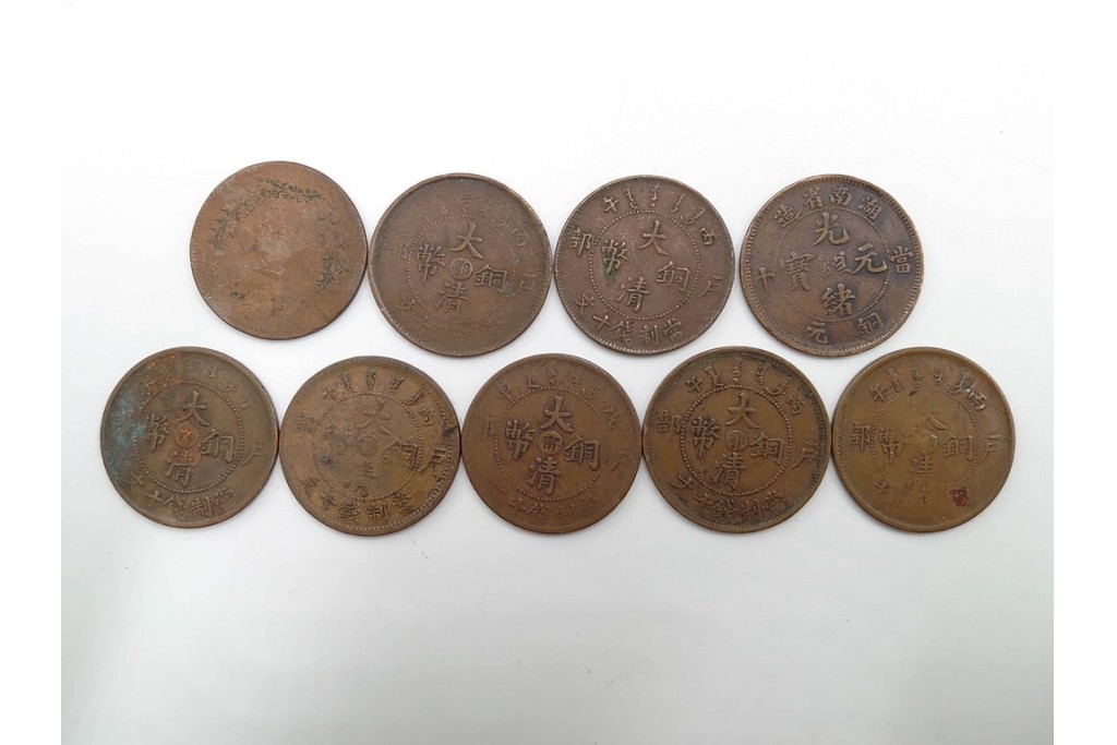 中国・韓国・満州　袁世凱(えんせいがい)の硬貨などを含む古銭74点セット　(R-087199)