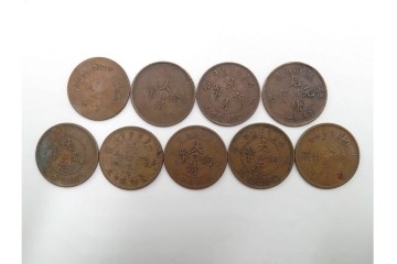 中国・韓国・満州　袁世凱(えんせいがい)の硬貨などを含む古銭74点セット　(R-087199)