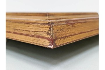 真作　小口卓也作　油彩　F0号　「かき」　鮮やかな朱色が印象的な絵画　(R-087202)