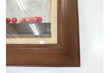 真作　滝沢直次作　油彩　SMサイズ　「さくらんぼ」　みずみずしい質感が印象的な絵画　(R-087203)