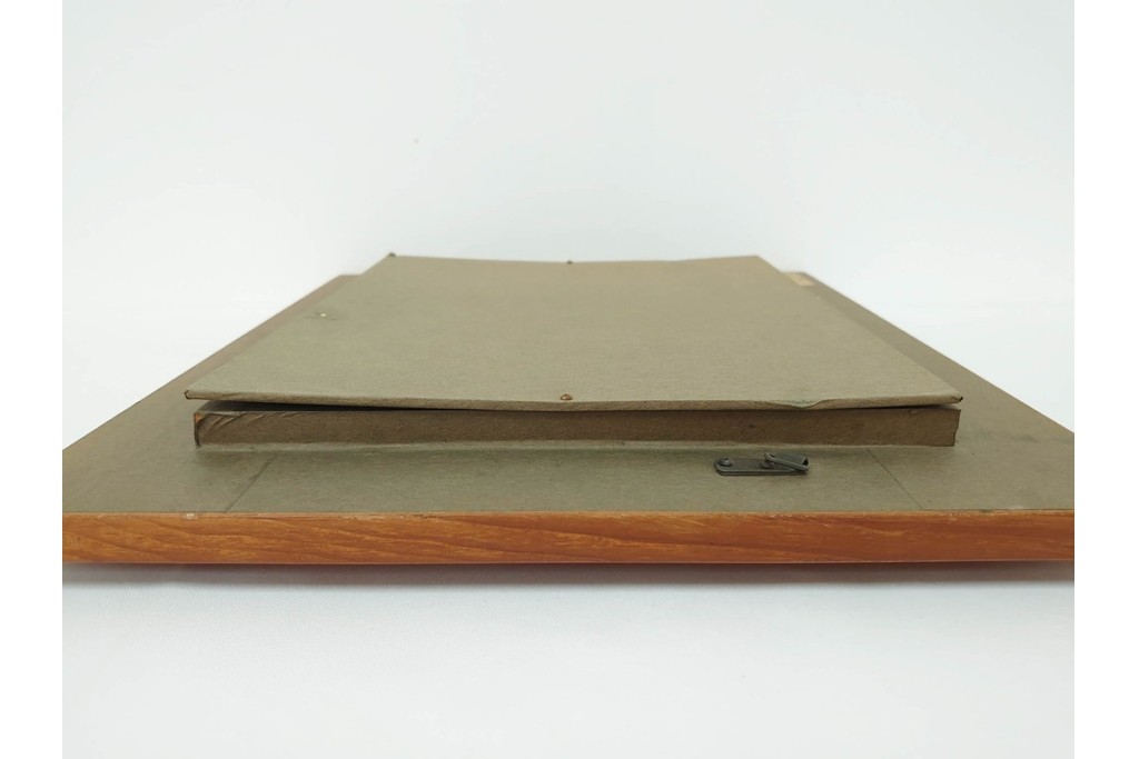 真作　田屋幸男作　油彩　F3号　「人と馬」　疾走する騎馬武者を描いた絵画　(R-087204)