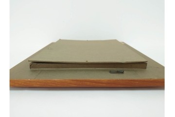 真作　田屋幸男作　油彩　F3号　「人と馬」　疾走する騎馬武者を描いた絵画　(R-087204)