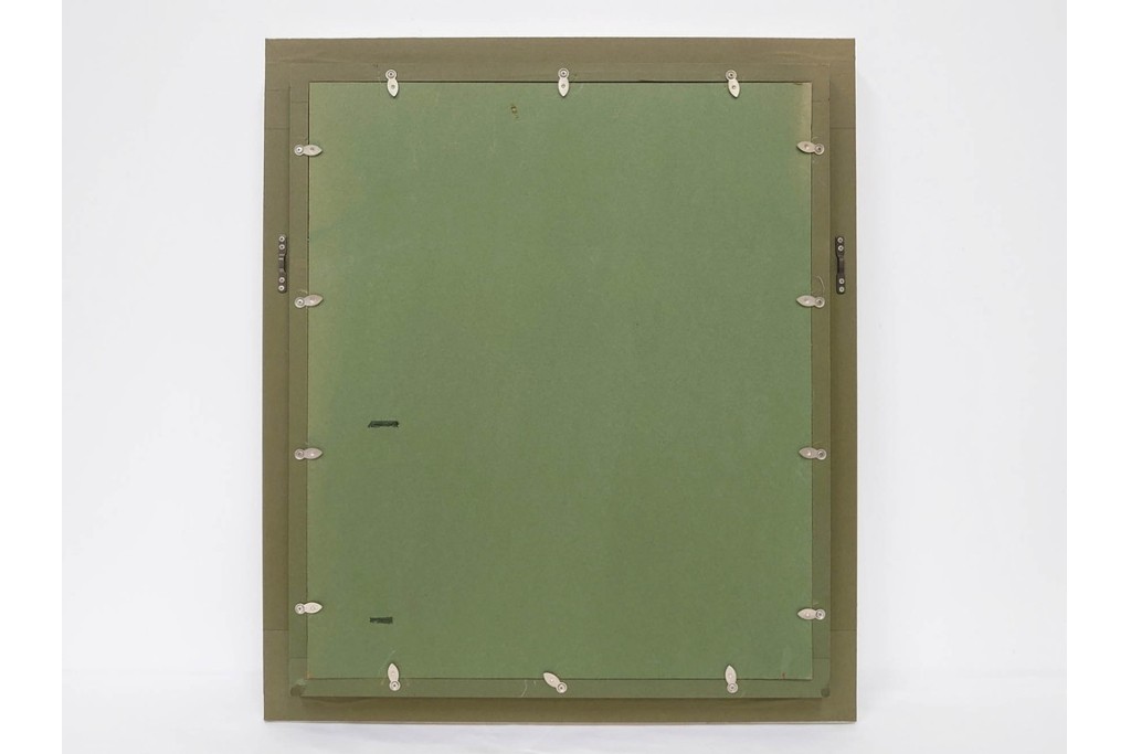 真作　1963年　狩野寿一　油彩　F8号　「ばら」　赤と白の色彩対比が印象的な絵画　(R-087205)