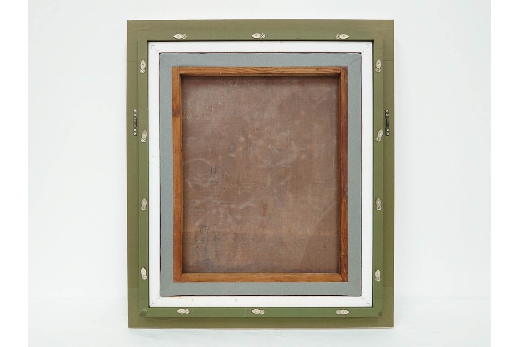 真作　1963年　狩野寿一　油彩　F8号　「ばら」　赤と白の色彩対比が印象的な絵画　(R-087205)