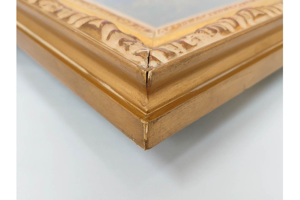 真作　イワン・フィリッポヴィチ・チトフ作　月光荘取り扱い　現代ソビエト絵画　油彩　P5号　「パンジー」　外箱付き　(R-087206)