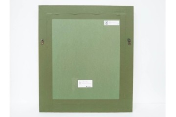 真作　1950年　モーリス・ユトリロ作　三越取り扱い　「モンマルトルのモチーフ(霊感の村)」情感あふれる街並みを描いたポショワール　外箱付き　(R-087208)