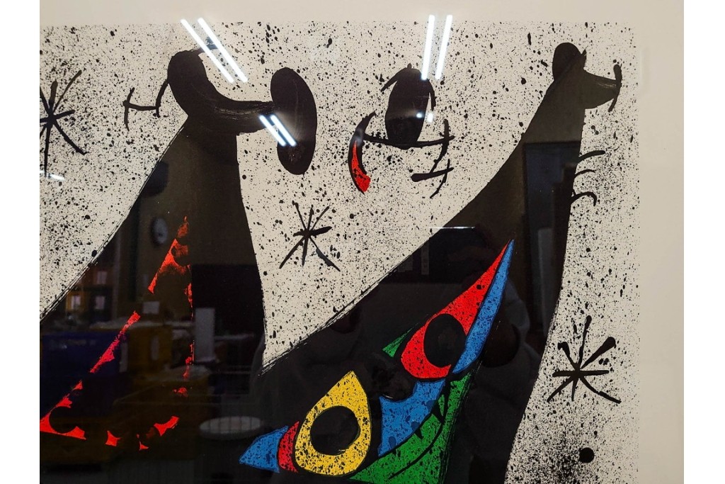 真作　ジョアン・ミロ作　軽快な線と鮮やかな色彩が映えるリトグラフ　(R-087211)