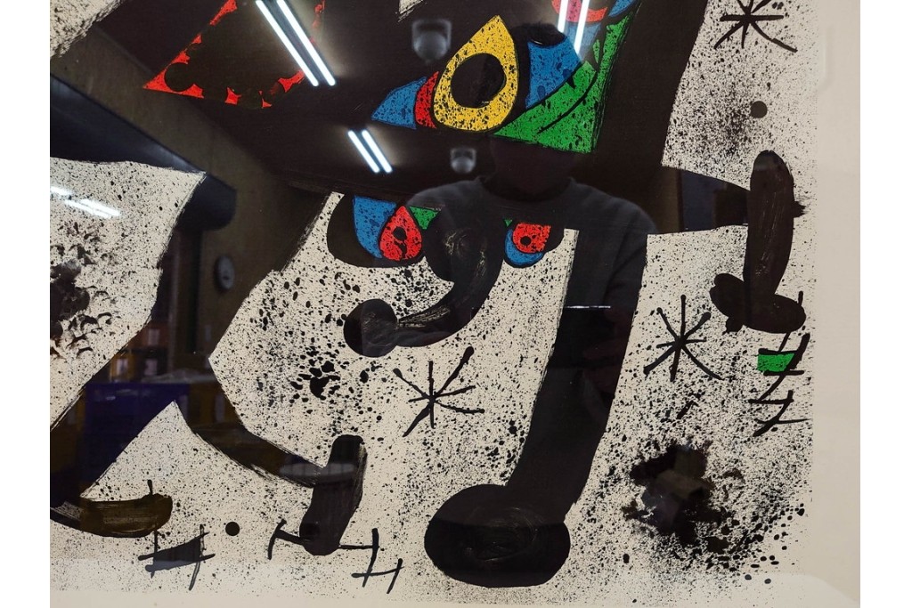 真作　ジョアン・ミロ作　軽快な線と鮮やかな色彩が映えるリトグラフ　(R-087211)