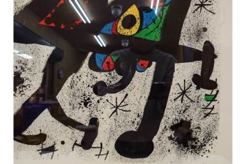 真作　ジョアン・ミロ作　軽快な線と鮮やかな色彩が映えるリトグラフ　(R-087211)