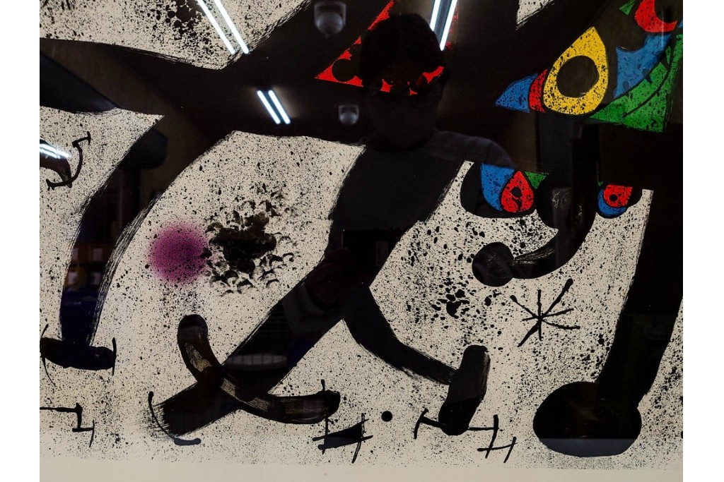 真作　ジョアン・ミロ作　軽快な線と鮮やかな色彩が映えるリトグラフ　(R-087211)