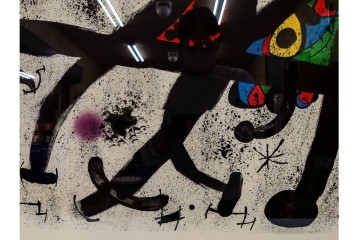 真作　ジョアン・ミロ作　軽快な線と鮮やかな色彩が映えるリトグラフ　(R-087211)