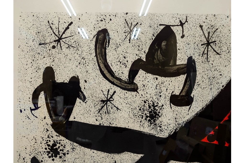 真作　ジョアン・ミロ作　軽快な線と鮮やかな色彩が映えるリトグラフ　(R-087211)