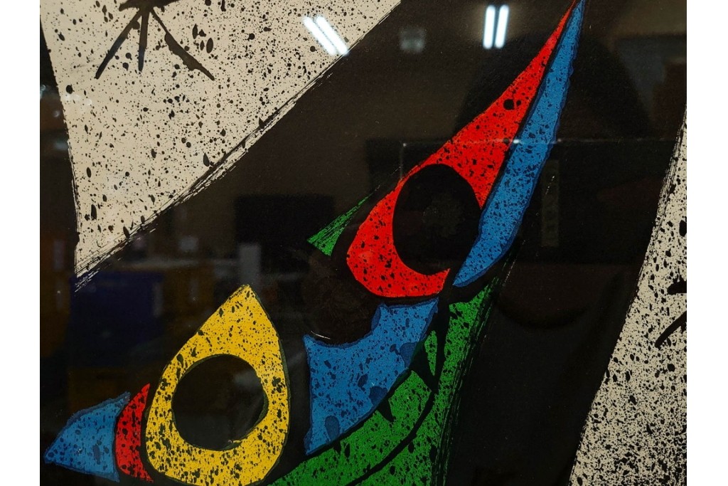 真作　ジョアン・ミロ作　軽快な線と鮮やかな色彩が映えるリトグラフ　(R-087211)