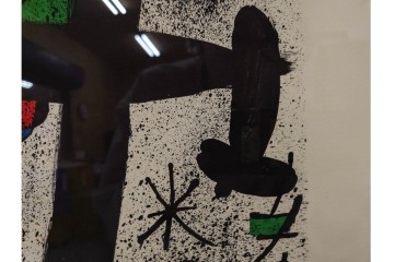 真作　ジョアン・ミロ作　軽快な線と鮮やかな色彩が映えるリトグラフ　(R-087211)