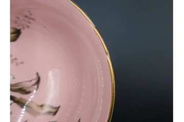 イギリス製　PARAGON(パラゴン)　ピンク　オーキッド(蘭)柄が上品なカップ&ソーサー　(R-087213)