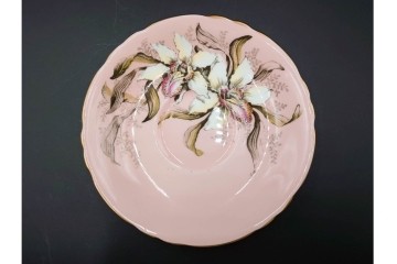 イギリス製　PARAGON(パラゴン)　ピンク　オーキッド(蘭)柄が上品なカップ&ソーサー　(R-087213)