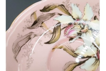 イギリス製　PARAGON(パラゴン)　ピンク　オーキッド(蘭)柄が上品なカップ&ソーサー　(R-087213)