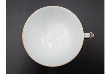 ハンガリー　ヘレンド(HEREND)　マカオシリーズ　シノワズリ　マンダリンの意匠が印象的なカップ&ソーサー　(R-087214)