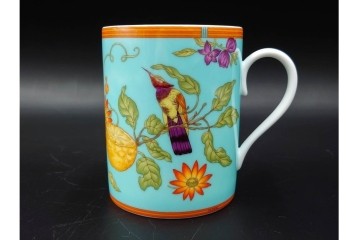 フランス　HERMES(エルメス)　シエスタアイランドシリーズ　彩り豊かな意匠が美しいマグカップ&プレート　(R-087215)