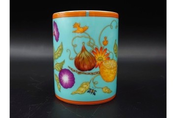 フランス　HERMES(エルメス)　シエスタアイランドシリーズ　彩り豊かな意匠が美しいマグカップ&プレート　(R-087215)