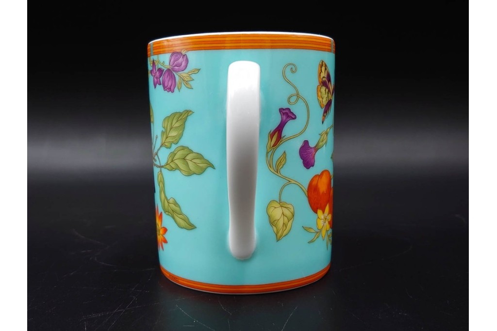 フランス　HERMES(エルメス)　シエスタアイランドシリーズ　彩り豊かな意匠が美しいマグカップ&プレート　(R-087215)