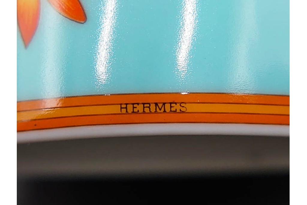 フランス　HERMES(エルメス)　シエスタアイランドシリーズ　彩り豊かな意匠が美しいマグカップ&プレート　(R-087215)