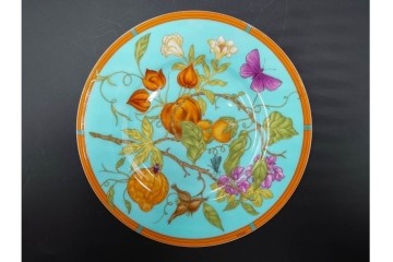 フランス　HERMES(エルメス)　シエスタアイランドシリーズ　彩り豊かな意匠が美しいマグカップ&プレート　(R-087215)