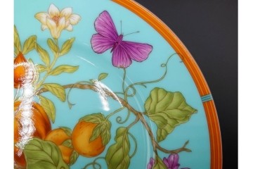 フランス　HERMES(エルメス)　シエスタアイランドシリーズ　彩り豊かな意匠が美しいマグカップ&プレート　(R-087215)